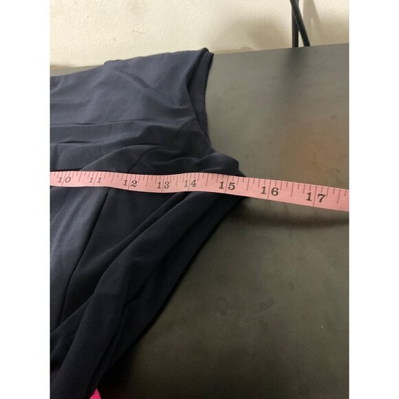 ELIZA J. Maxi Dress Sleeveless Belted Floral Gown in Navy Pink size 4 - Picture 9 of 14